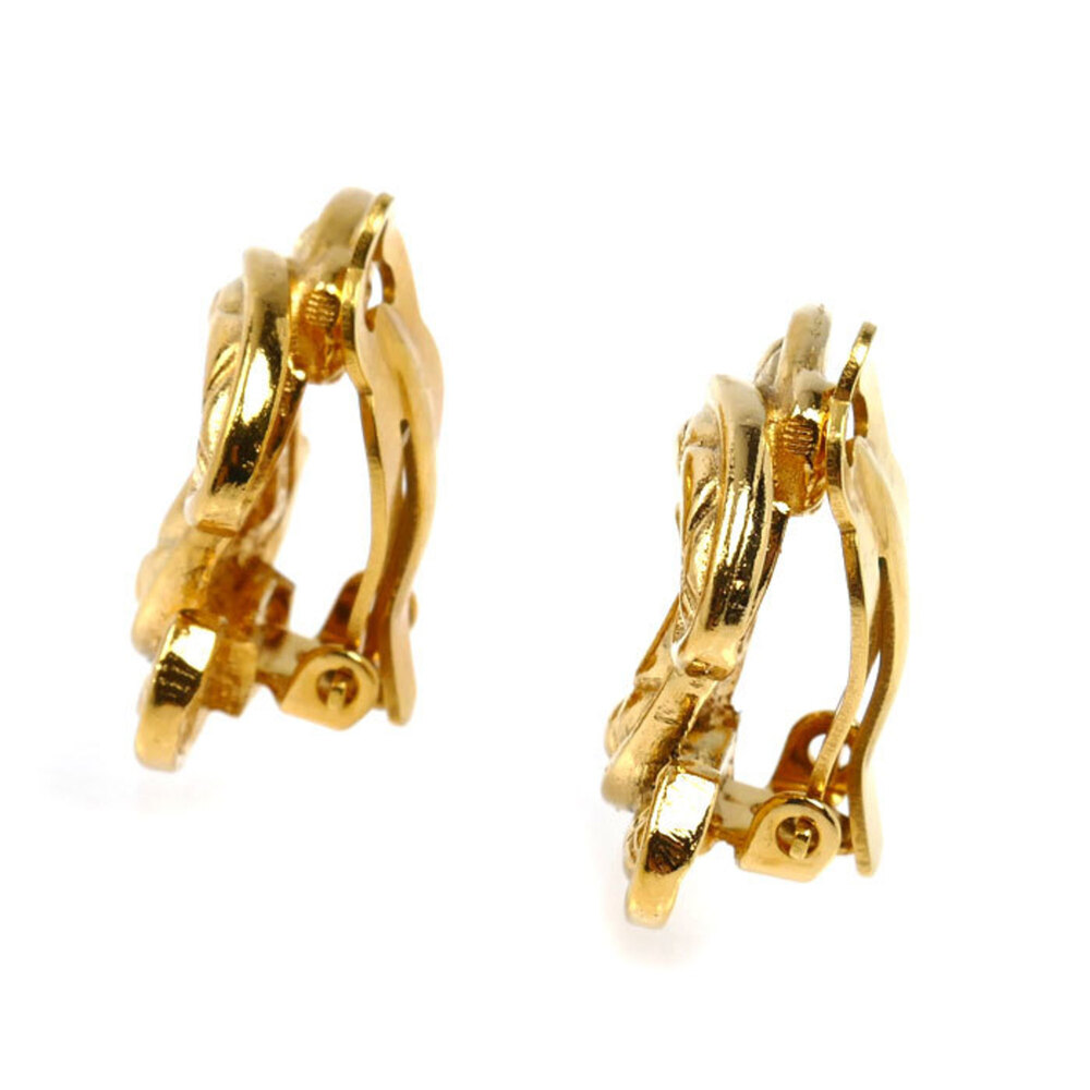 CHANEL Gold Logo Earrings - Picture 2 of 5